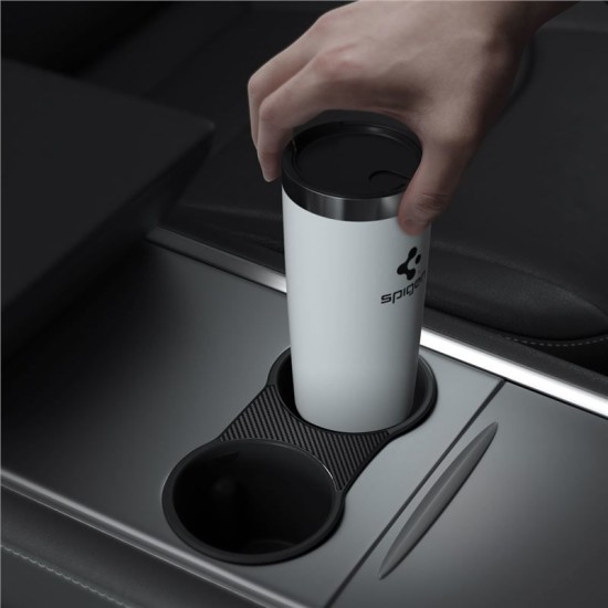 Suport auto pentru pahare, Spigen, pentru Tesla Model 3/Y, negru, TPU (Accesorii auto, ACP04507) by www.silkase.ro