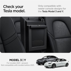 Cutie de depozitare auto, Spigen, pentru Tesla Model 3/Y, Negru Cutie de depozitare auto, Spigen, pentru Tesla Model 3/Y, Negru