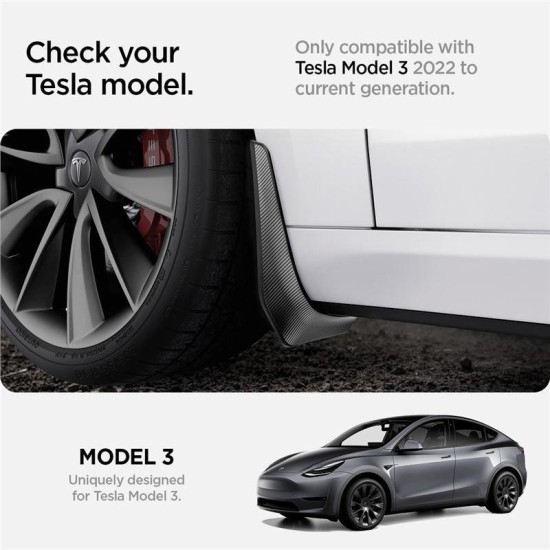 Protectii noroi Spigen pentru Tesla Model 3, negre (Spigen, Ingredi) by www.silkase.ro Protectii noroi Spigen pentru Tesla Model 3, negre (Accesorii auto, ACP04511) by www.silkase.ro