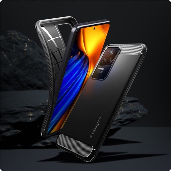 Husa Spigen Rugged Armor compatibila cu Xiaomi Poco F4 5G Matte Black (Spigen, Ingredi) by www.silkase.ro Husa Spigen Rugged Armor compatibila cu Xiaomi Poco F4 5G Matte Black (Ingredi, ACS04516) by www.silkase.ro