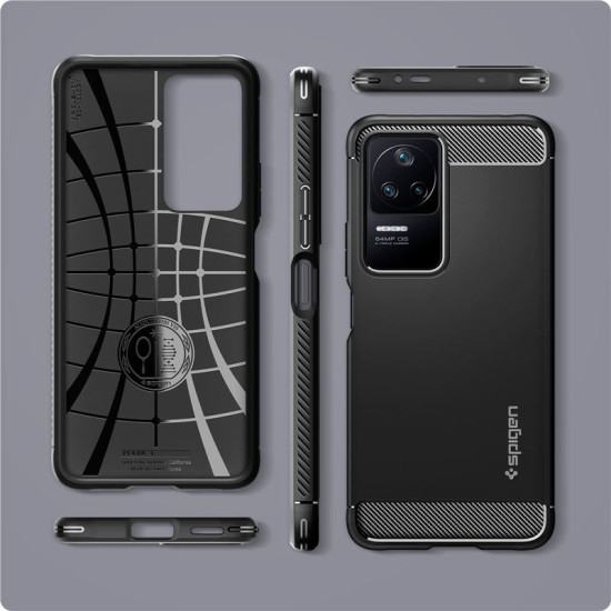 Husa Spigen Rugged Armor compatibila cu Xiaomi Poco F4 5G Matte Black (Spigen, Ingredi) by www.silkase.ro Husa Spigen Rugged Armor compatibila cu Xiaomi Poco F4 5G Matte Black (Ingredi, ACS04516) by www.silkase.ro