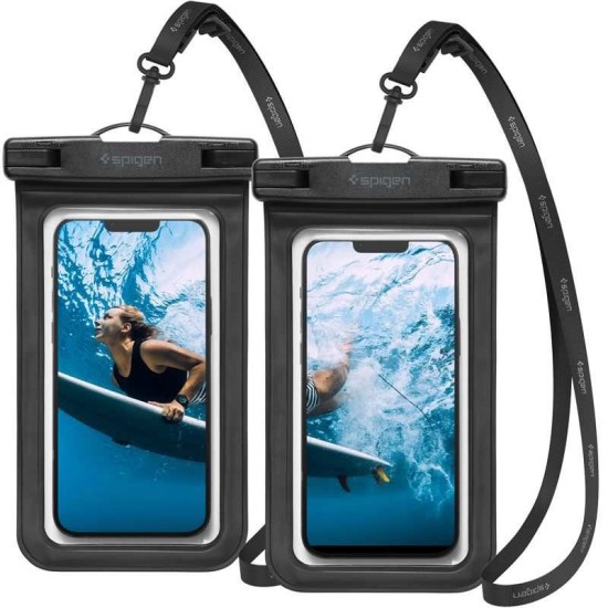 Husa universala pentru telefon (set 2) - Spigen Waterproof Case A601 - Black (Spigen, Accesorii telefoane) by www.silkase.ro Husa universala pentru telefon (set 2) - Spigen Waterproof Case A601 - Black (Huse Waterproof și Subacvatice, AMP04523) by www.silkase.ro