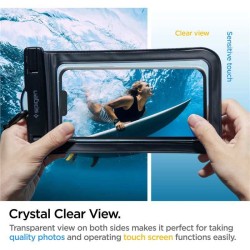 Husa universala pentru telefon (set 2) - Spigen Waterproof Case A601 - Black Husa universala pentru telefon (set 2) - Spigen Waterproof Case A601 - Black