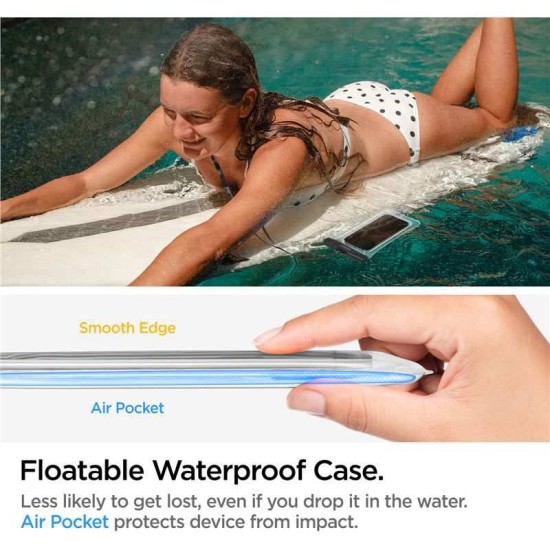 Husa waterproof universala Spigen A610 Crystal Clear (Spigen, Accesorii telefoane) by www.silkase.ro Husa waterproof universala Spigen A610 Crystal Clear (Huse Waterproof și Subacvatice, AMP04530) by www.silkase.ro