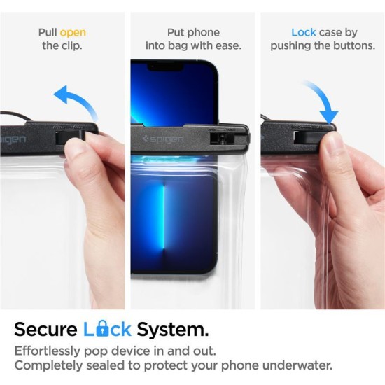 Husa waterproof universala Spigen A610 Crystal Clear (Spigen, Accesorii telefoane) by www.silkase.ro Husa waterproof universala Spigen A610 Crystal Clear (Huse Waterproof și Subacvatice, AMP04530) by www.silkase.ro
