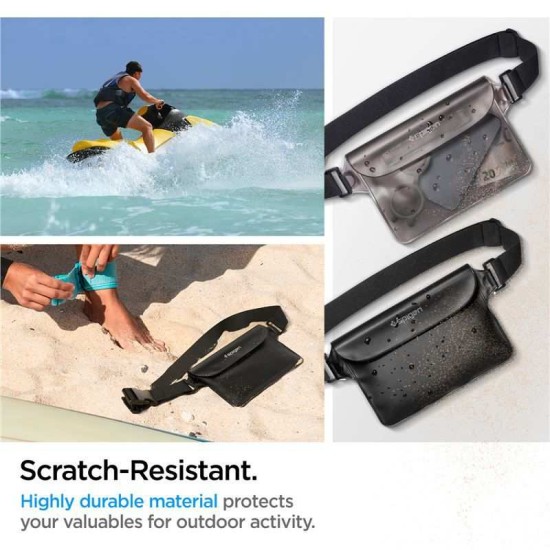 Borseta waterproof universala Spigen A620 Black (Genți și Borsete Telefon, AMP04532) by www.silkase.ro