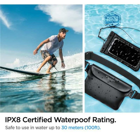 Husa + geanta subacvatica - Spigen Waist Bag & Waterproof Case A621 - Black (Spigen, Accesorii telefoane) by www.silkase.ro Husa + geanta subacvatica - Spigen Waist Bag & Waterproof Case A621 - Black (Genți și Borsete Telefon, AMP04533) by www.silkase.ro