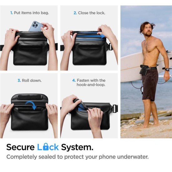 Husa + geanta subacvatica - Spigen Waist Bag & Waterproof Case A621 - Black (Spigen, Accesorii telefoane) by www.silkase.ro Husa + geanta subacvatica - Spigen Waist Bag & Waterproof Case A621 - Black (Genți și Borsete Telefon, AMP04533) by www.silkase.ro