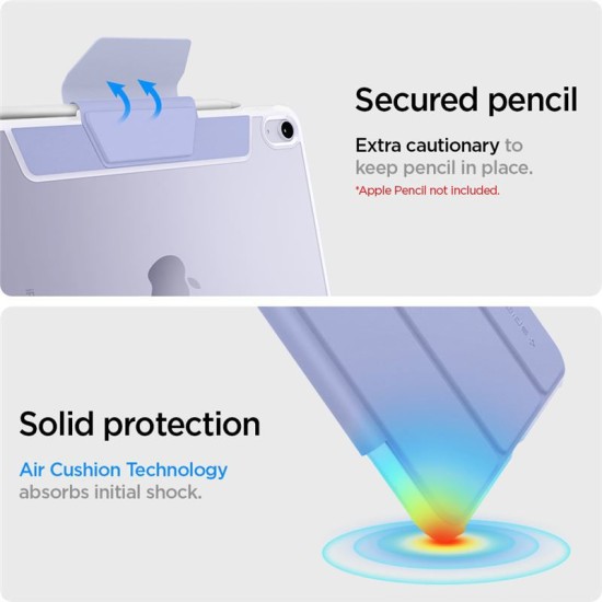 Husa Spigen Ultra Hybrid Pro compatibila cu iPad Air 4 2020 / 5 2022 Lavender (Spigen, Ingredi) by www.silkase.ro Husa Spigen Ultra Hybrid Pro compatibila cu iPad Air 4 2020 / 5 2022 Lavender (Ingredi, ACS04567) by www.silkase.ro