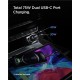 Incarcator auto Spigen PC2200 ArcStation, 2x USB-C, Power Delivery 75W, Negru (Incarcatoare, ACP04581) by www.silkase.ro