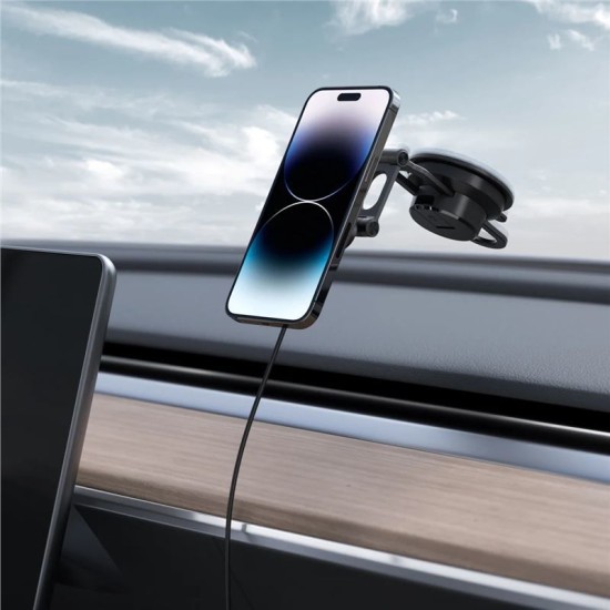 Suport auto Spigen OneTap Pro 3 Magnetic ITS35W-3, Compatibil MagSafe, Incarcare Wireless 7.5W, Dashboard/Windshield Mount, Cablu USB-C inclus, Negru (Spigen, Suport auto) by www.silkase.ro Suport auto Spigen OneTap Pro 3 Magnetic ITS35W-3, Compatibil MagSafe, Incarcare Wireless 7.5W, Dashboard/Windshield Mount, Cablu USB-C inclus, Negru (Suport auto, ACP04629) by www.silkase.ro