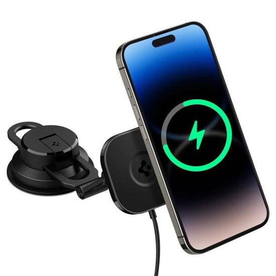 Suport auto Spigen OneTap Pro 3 Magnetic ITS35W-3, Compatibil MagSafe, Incarcare Wireless 7.5W, Dashboard/Windshield Mount, Cablu USB-C inclus, Negru (Spigen, Suport auto) by www.silkase.ro Suport auto Spigen OneTap Pro 3 Magnetic ITS35W-3, Compatibil MagSafe, Incarcare Wireless 7.5W, Dashboard/Windshield Mount, Cablu USB-C inclus, Negru (Suport auto, ACP04629) by www.silkase.ro