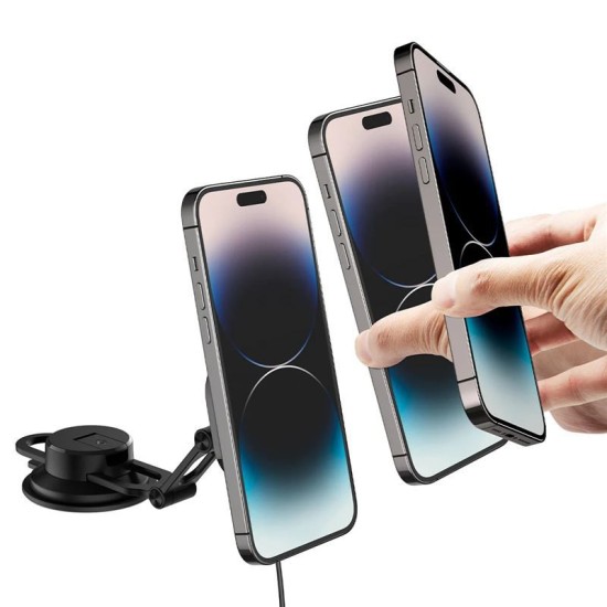 Suport auto Spigen OneTap Pro 3 Magnetic ITS35W-3, Compatibil MagSafe, Incarcare Wireless 7.5W, Dashboard/Windshield Mount, Cablu USB-C inclus, Negru (Spigen, Suport auto) by www.silkase.ro Suport auto Spigen OneTap Pro 3 Magnetic ITS35W-3, Compatibil MagSafe, Incarcare Wireless 7.5W, Dashboard/Windshield Mount, Cablu USB-C inclus, Negru (Suport auto, ACP04629) by www.silkase.ro