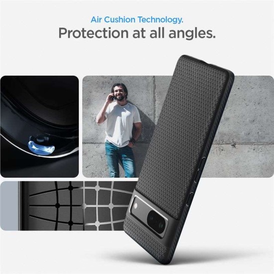 Husa Spigen Liquid Air compatibila cu Google Pixel 7 Matte Black (Pixel 7, ACS04696) by www.silkase.ro