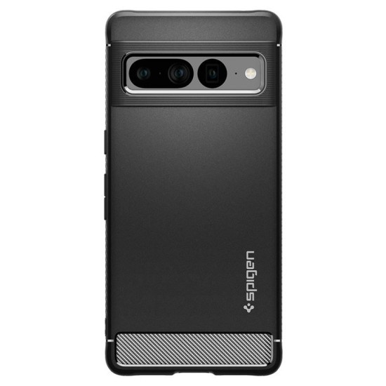 Husa pentru Google Pixel 7 Pro - Spigen Rugged Armor - Matte Black (Pixel 7 Pro, ACS04725) by www.silkase.ro