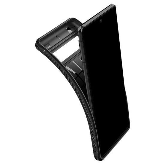 Husa pentru Google Pixel 7 Pro - Spigen Rugged Armor - Matte Black (Pixel 7 Pro, ACS04725) by www.silkase.ro