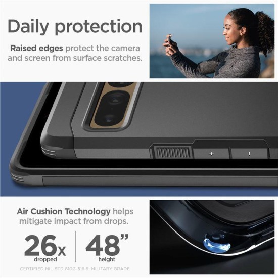 Husa Spigen Tough Armor compatibila cu Google Pixel 7 Pro Black (Pixel 7 Pro, ACS04728) by www.silkase.ro