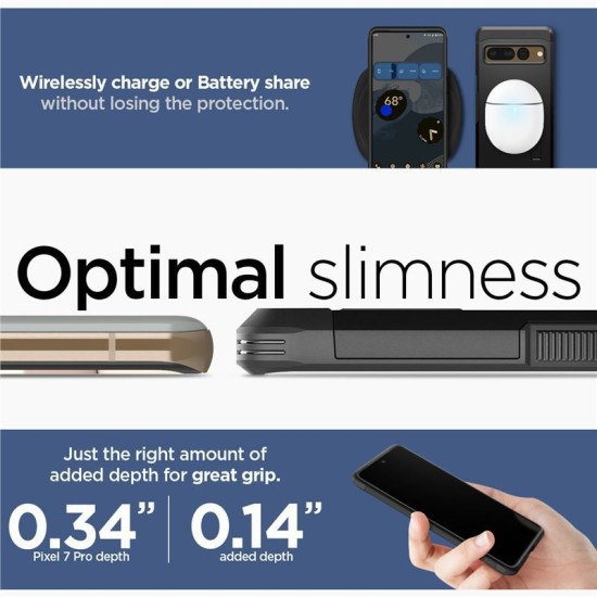 Husa Spigen Tough Armor compatibila cu Google Pixel 7 Pro Black (Pixel 7 Pro, ACS04728) by www.silkase.ro