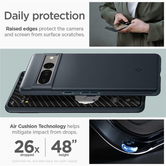 Husa slim Spigen Thin Fit compatibila cu Google Pixel 7 Pro Metal Slate (Spigen, Pixel 7 Pro) by www.silkase.ro Husa slim Spigen Thin Fit compatibila cu Google Pixel 7 Pro Metal Slate (Pixel 7 Pro, ACS04734) by www.silkase.ro