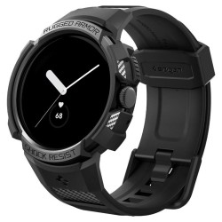 Curea Smartwatch, Spigen, Rugged Armor Pro, Compatibil cu Google Pixel Watch/Watch 2, negru, 5,5x8,5 inch