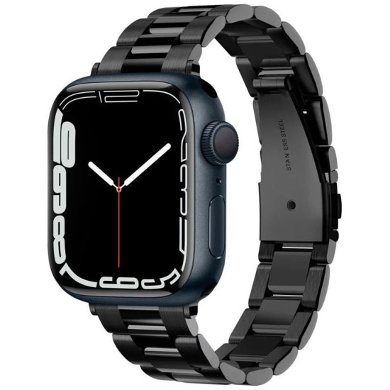 Curea otel inoxidabil Spigen Modern Fit compatibila cu Apple Watch 4/5/6/7/8/SE 38/40/41mm Black (Ingredi, AMP04803) by www.silkase.ro