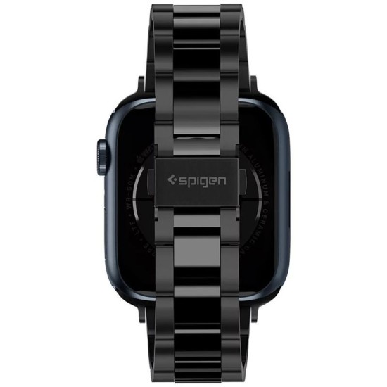 Curea otel inoxidabil Spigen Modern Fit compatibila cu Apple Watch 4/5/6/7/8/SE 38/40/41mm Black (Ingredi, AMP04803) by www.silkase.ro