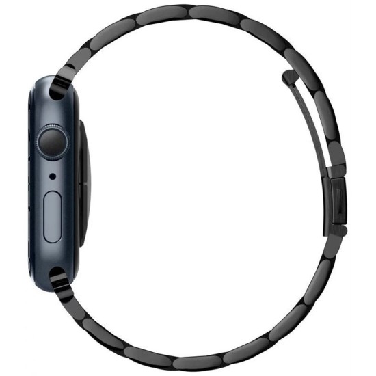 Curea otel inoxidabil Spigen Modern Fit compatibila cu Apple Watch 4/5/6/7/8/SE 38/40/41mm Black (Ingredi, AMP04803) by www.silkase.ro