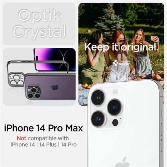 Husa Spate Spigen Optik Crystal Compatibila Cu iPhone 14 Pro Max, Chrome Grey (Spigen, iPhone 14 Pro Max) by www.silkase.ro Husa Spate Spigen Optik Crystal Compatibila Cu iPhone 14 Pro Max, Chrome Grey (iPhone 14 Pro Max, ACS04834) by www.silkase.ro