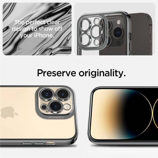 Husa Spate Spigen Optik Crystal Compatibila Cu iPhone 14 Pro Max, Chrome Grey (Spigen, iPhone 14 Pro Max) by www.silkase.ro Husa Spate Spigen Optik Crystal Compatibila Cu iPhone 14 Pro Max, Chrome Grey (iPhone 14 Pro Max, ACS04834) by www.silkase.ro
