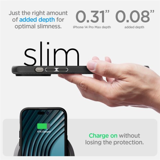 Husa Spigen Mag Armor MagSafe pentru Apple iPhone 14 Pro Max Negru Mat (iPhone 14 Pro Max, ACS04844) by www.silkase.ro