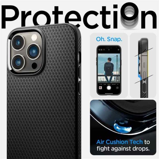 Husa pentru iPhone 14 Pro, Spigen Liquid Air, Matte Black (Spigen, iPhone 14 Pro) by www.silkase.ro Husa pentru iPhone 14 Pro, Spigen Liquid Air, Matte Black (iPhone 14 Pro, ACS04957) by www.silkase.ro