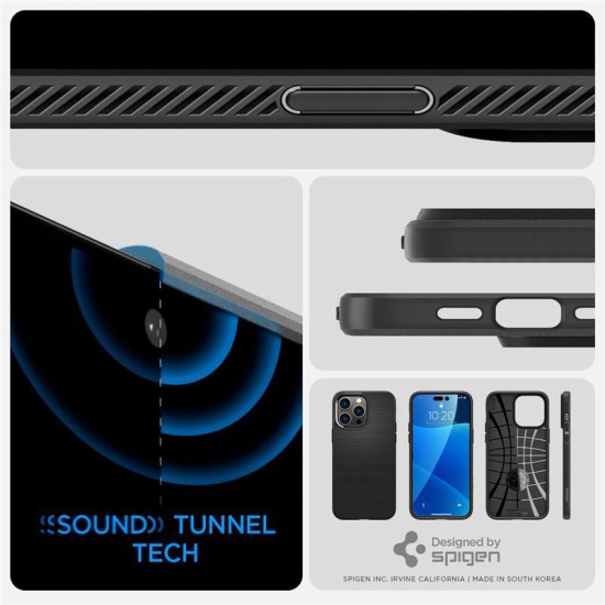 Husa pentru iPhone 14 Pro, Spigen Liquid Air, Matte Black (Spigen, iPhone 14 Pro) by www.silkase.ro Husa pentru iPhone 14 Pro, Spigen Liquid Air, Matte Black (iPhone 14 Pro, ACS04957) by www.silkase.ro
