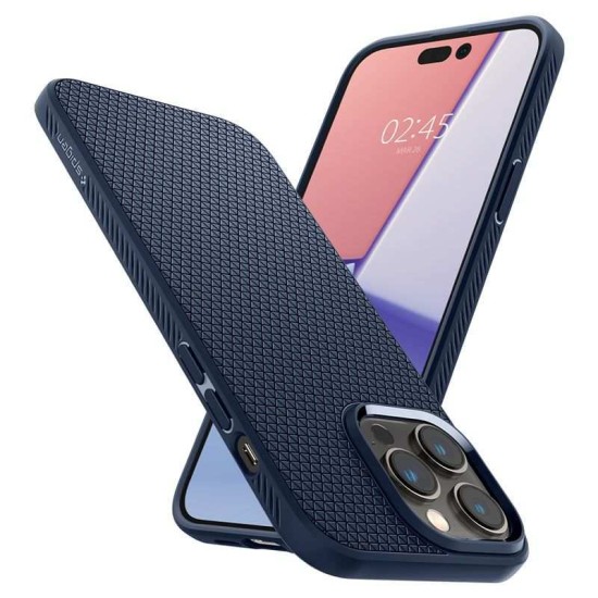 Husa Spigen Liquid Air compatibila cu iPhone 14 Pro Navy Blue (Spigen, iPhone 14 Pro) by www.silkase.ro Husa Spigen Liquid Air compatibila cu iPhone 14 Pro Navy Blue (iPhone 14 Pro, ACS04958) by www.silkase.ro