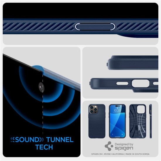 Husa Spigen Liquid Air compatibila cu iPhone 14 Pro Navy Blue (Spigen, iPhone 14 Pro) by www.silkase.ro Husa Spigen Liquid Air compatibila cu iPhone 14 Pro Navy Blue (iPhone 14 Pro, ACS04958) by www.silkase.ro