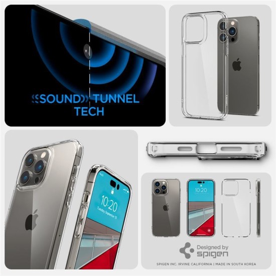 Husa Spigen Ultra Hybrid compatibila cu iPhone 14 Pro Crystal Clear (Spigen, iPhone 14 Pro) by www.silkase.ro Husa Spigen Ultra Hybrid compatibila cu iPhone 14 Pro Crystal Clear (iPhone 14 Pro, ACS04960) by www.silkase.ro