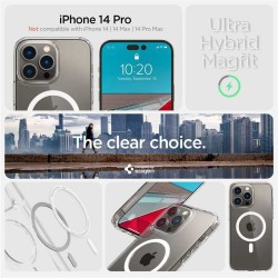 Husa Spigen Ultra Hybrid pentru IPhone 14 Pro Magsafe alb Husa Spigen Ultra Hybrid pentru IPhone 14 Pro Magsafe alb
