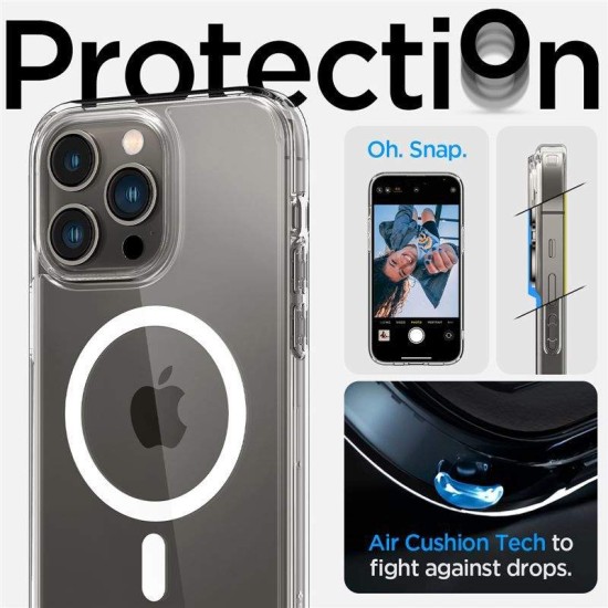 Husa Spigen Ultra Hybrid pentru IPhone 14 Pro Magsafe alb (Spigen, iPhone 14 Pro) by www.silkase.ro Husa Spigen Ultra Hybrid pentru IPhone 14 Pro Magsafe alb (iPhone 14 Pro, ACS04969) by www.silkase.ro