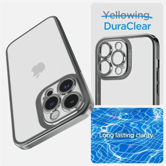 Husa Spate Spigen Optik Crystal Compatibila Cu iPhone 14 Pro, Chrome Grey (Spigen, iPhone 14 Pro) by www.silkase.ro Husa Spate Spigen Optik Crystal Compatibila Cu iPhone 14 Pro, Chrome Grey (iPhone 14 Pro, ACS04979) by www.silkase.ro