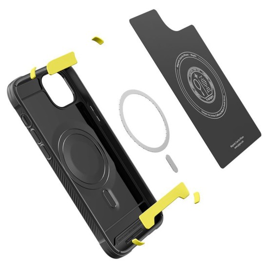 Husa Spigen Rugged Armor MagSafe compatibila cu iPhone 14 Matte Black (Spigen, iPhone 14) by www.silkase.ro Husa Spigen Rugged Armor MagSafe compatibila cu iPhone 14 Matte Black (iPhone 14, ACS05036) by www.silkase.ro