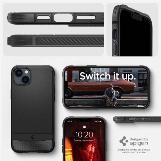 Husa Spigen Rugged Armor MagSafe compatibila cu iPhone 14 Matte Black (Spigen, iPhone 14) by www.silkase.ro Husa Spigen Rugged Armor MagSafe compatibila cu iPhone 14 Matte Black (iPhone 14, ACS05036) by www.silkase.ro