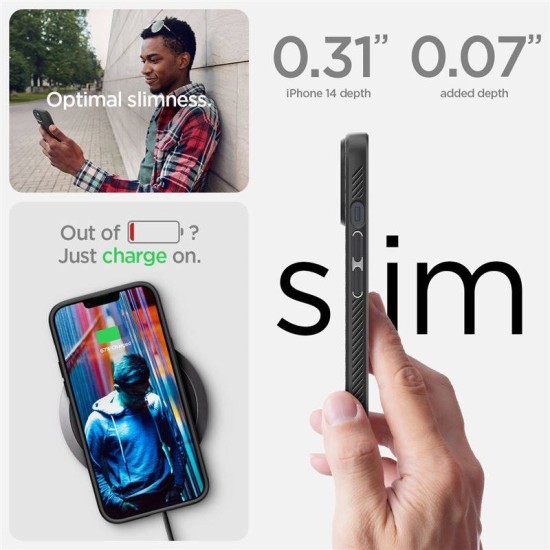 Husa Compatibila cu iPhone 14 - Spigen Liquid Air Matte Negru (Spigen, iPhone 14) by www.silkase.ro Husa Compatibila cu iPhone 14 - Spigen Liquid Air Matte Negru (iPhone 14, ACS05037) by www.silkase.ro