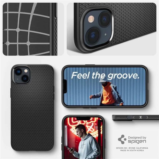 Husa Compatibila cu iPhone 14 - Spigen Liquid Air Matte Negru (Spigen, iPhone 14) by www.silkase.ro Husa Compatibila cu iPhone 14 - Spigen Liquid Air Matte Negru (iPhone 14, ACS05037) by www.silkase.ro