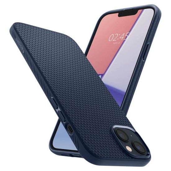 Husa Apple iPhone 14 Spigen Liquid Air - Navy Blue (iPhone 14, ACS05038) by www.silkase.ro