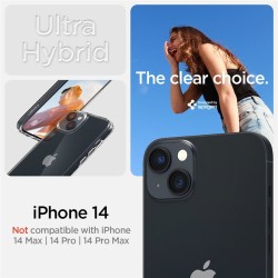 Husa Spigen Ultra Hybrid compatibila cu iPhone 14 Crystal Clear Husa Spigen Ultra Hybrid compatibila cu iPhone 14 Crystal Clear