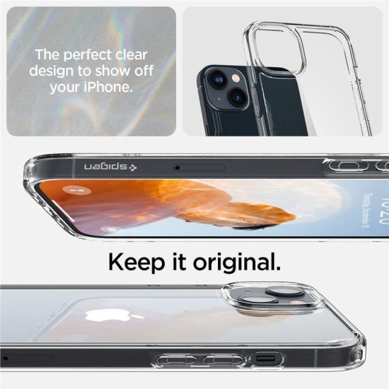 Husa Spigen Ultra Hybrid compatibila cu iPhone 14 Crystal Clear (Spigen, iPhone 14) by www.silkase.ro Husa Spigen Ultra Hybrid compatibila cu iPhone 14 Crystal Clear (iPhone 14, ACS05040) by www.silkase.ro