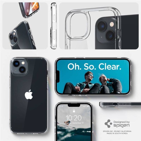 Husa Spigen Ultra Hybrid compatibila cu iPhone 14 Crystal Clear (Spigen, iPhone 14) by www.silkase.ro Husa Spigen Ultra Hybrid compatibila cu iPhone 14 Crystal Clear (iPhone 14, ACS05040) by www.silkase.ro