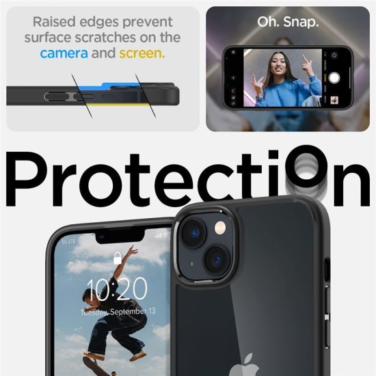 Husa Spigen Ultra Hybrid compatibila cu iPhone 14 Matte Black (Spigen, iPhone 14) by www.silkase.ro Husa Spigen Ultra Hybrid compatibila cu iPhone 14 Matte Black (iPhone 14, ACS05041) by www.silkase.ro