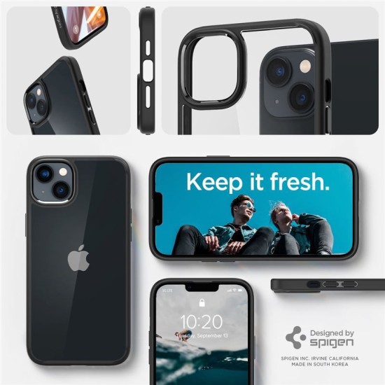 Husa Spigen Ultra Hybrid compatibila cu iPhone 14 Matte Black (Spigen, iPhone 14) by www.silkase.ro Husa Spigen Ultra Hybrid compatibila cu iPhone 14 Matte Black (iPhone 14, ACS05041) by www.silkase.ro