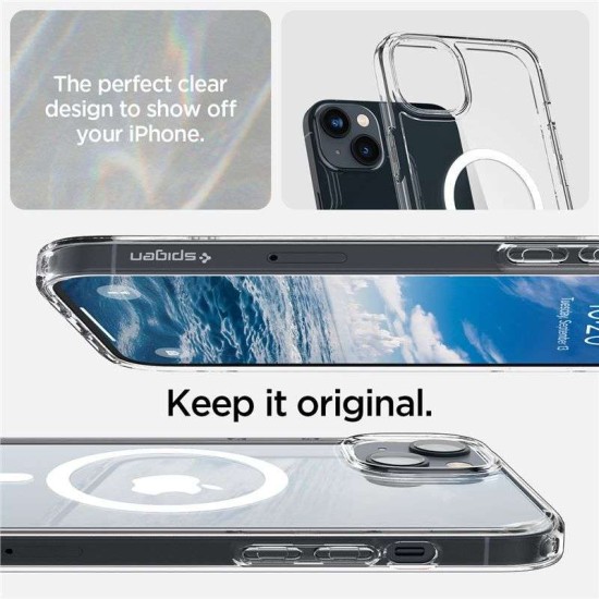 Husa Spigen Ultra Hybrid MagSafe compatibila cu iPhone 14 White (Spigen, iPhone 14) by www.silkase.ro Husa Spigen Ultra Hybrid MagSafe compatibila cu iPhone 14 White (iPhone 14, ACS05048) by www.silkase.ro
