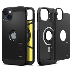 Husa de protectie compatibila cu iPhone 14, Spigen, Tough Armor Mag Safe, Black